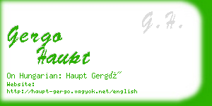 gergo haupt business card